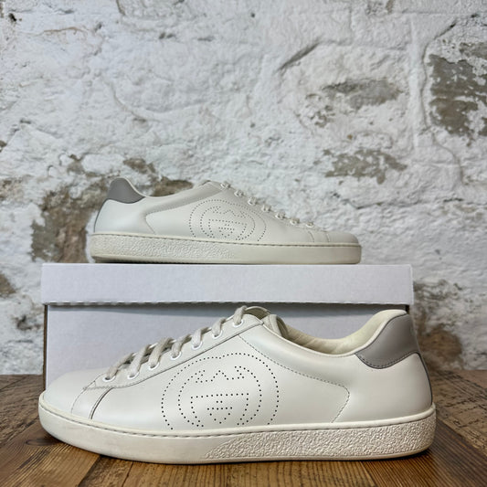 Gucci Interlocking GG White Ace Sneaker Sz 8
