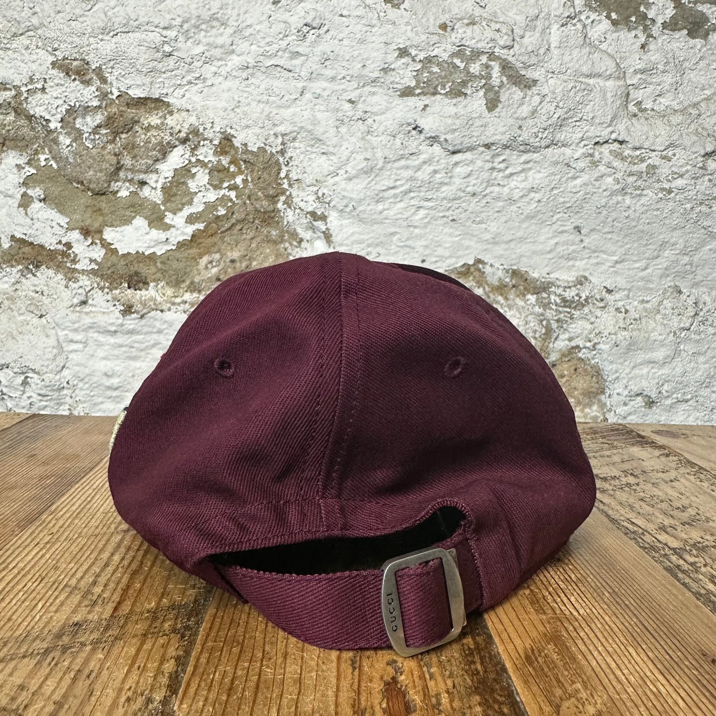 Gucci NY Yankees Embroidered Logo Burgundy Hat
