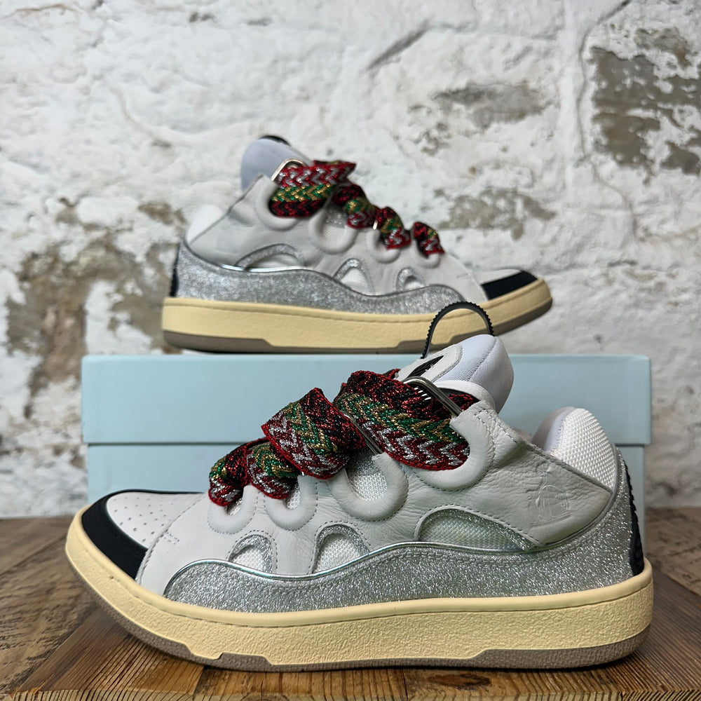 Lanvin Curb Multicolor Lace Grey Glitter Sneaker