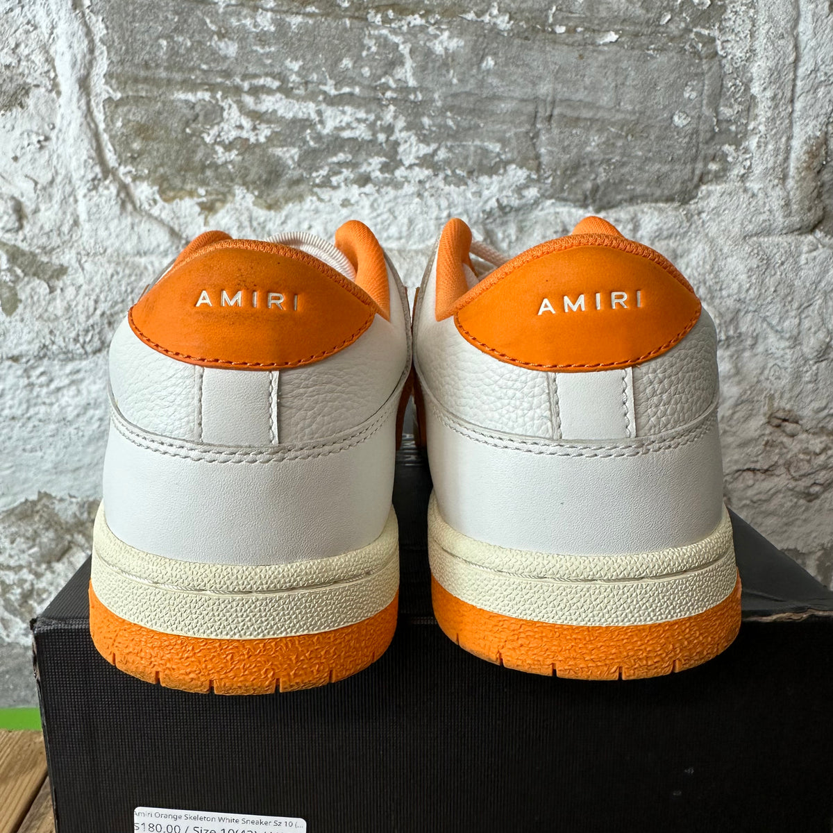 Amiri Orange Skeleton White Sneaker Sz 10 (43)