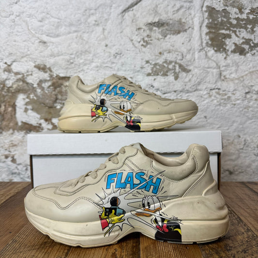 Gucci Rython Donald Flash Cream Sneaker Sz 6 No Box