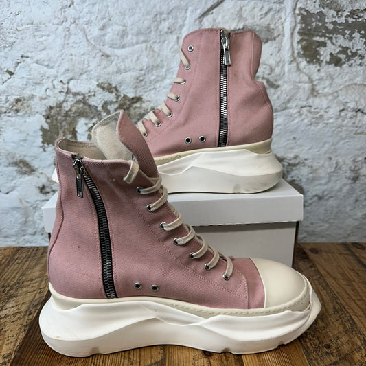 Rick Owens Pink Canvas Abstract Cream High Sz 13 (46) No Box