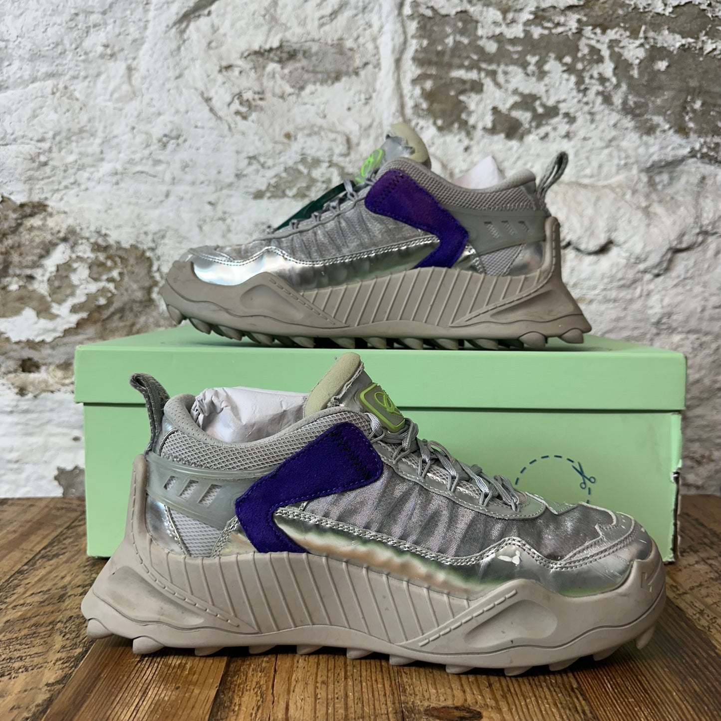 Off-White ODSY 1000 Silver Beige Sneaker Sz 8 (41)