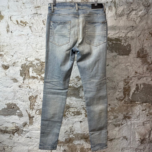 Amiri MX1 Tie Dye Patches Blue Denim Jeans Sz 32