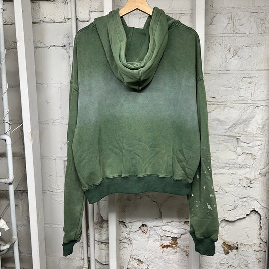 Vale Pine Zip Up Hoodie Green Sz M