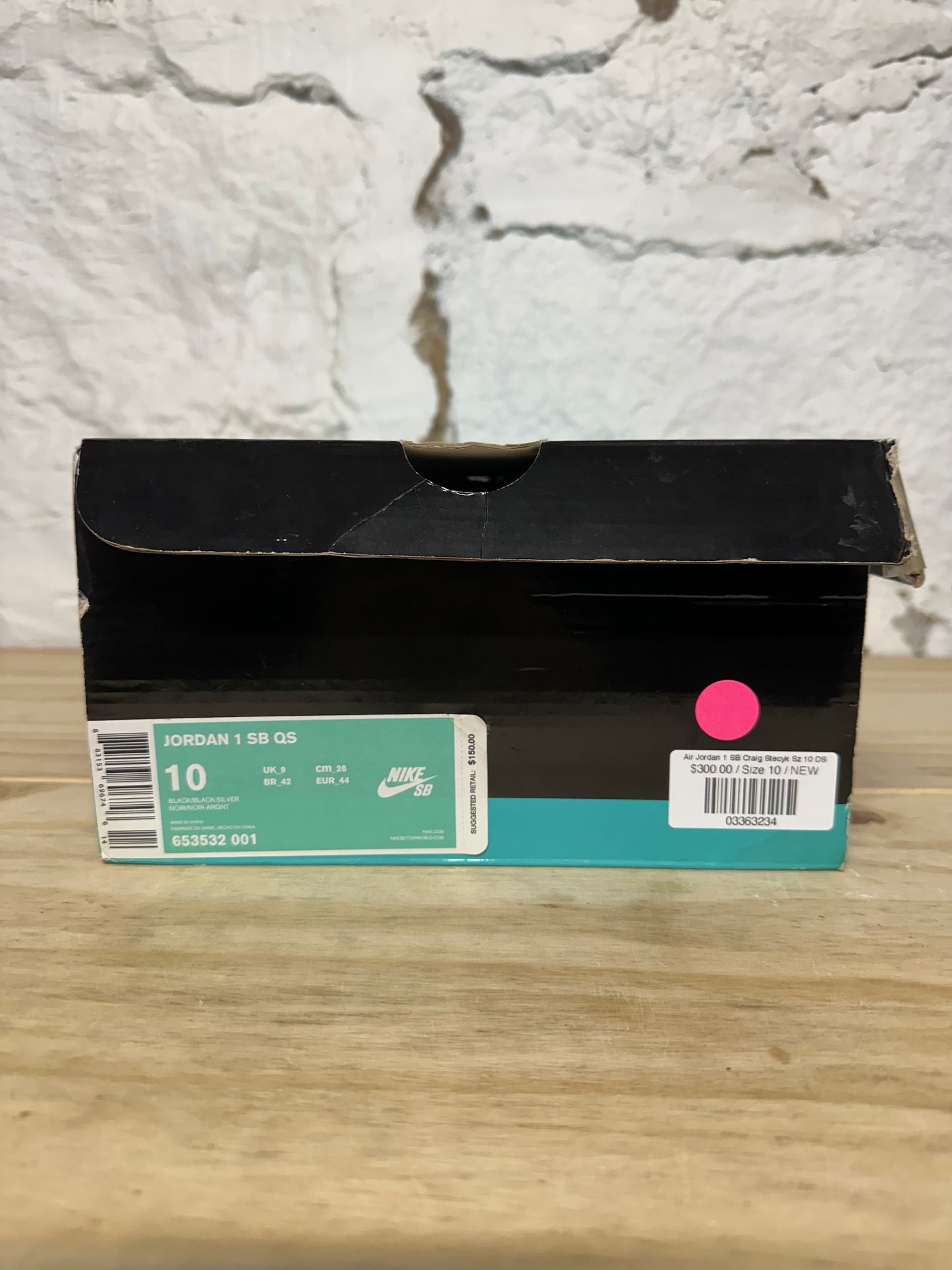 Air Jordan 1 SB Craig Stecyk Black Silver Sz 10 DS