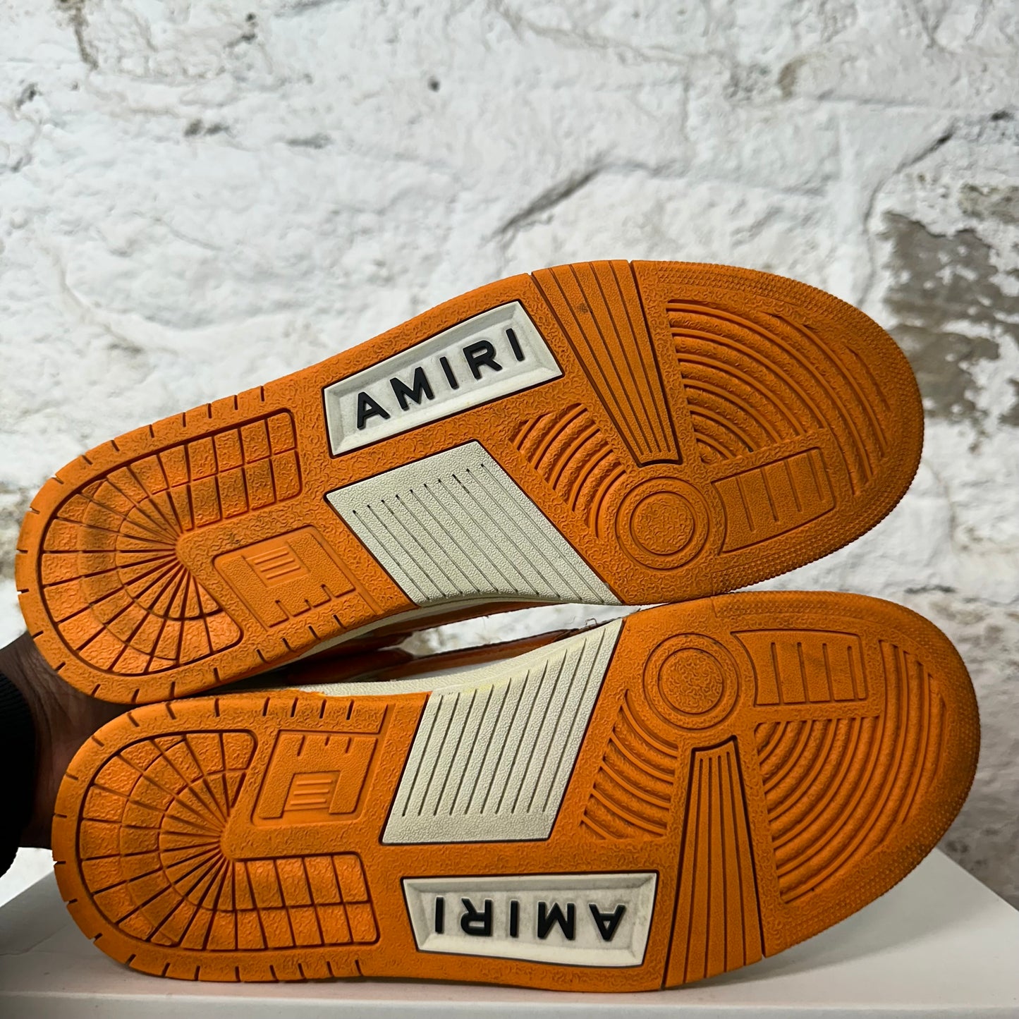 Amiri Orange Skeleton White Cream Sneaker Sz 8 (41) No Box