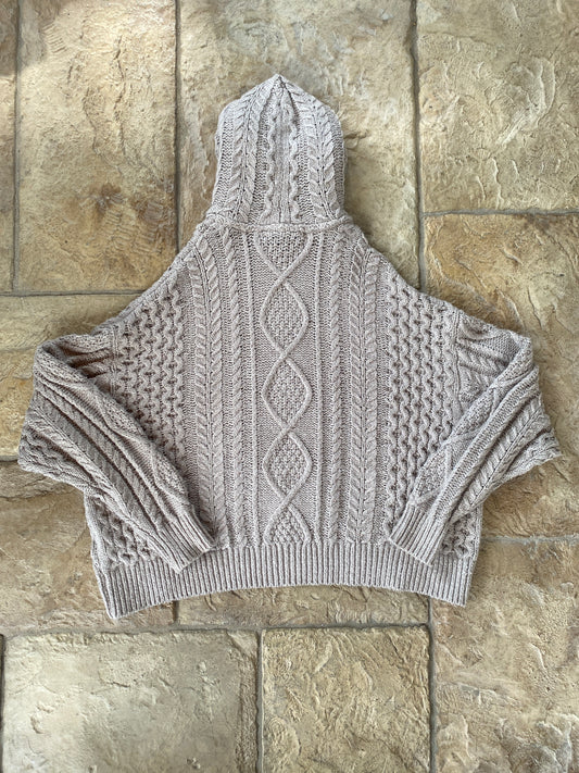 Fear of God Essentials Core Heather Cable Knit Hoodie Sz XS