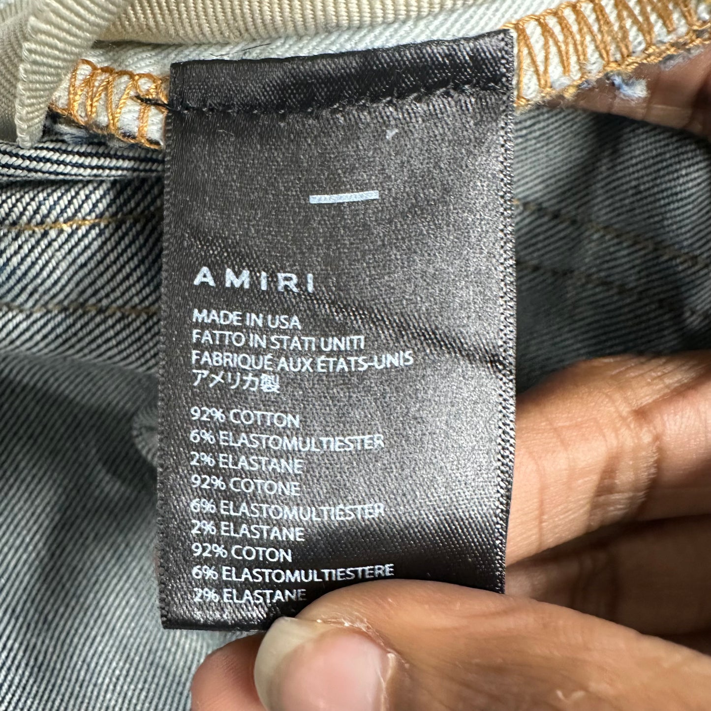 Amiri Plain Dark Blue Denim Jeans Sz 32