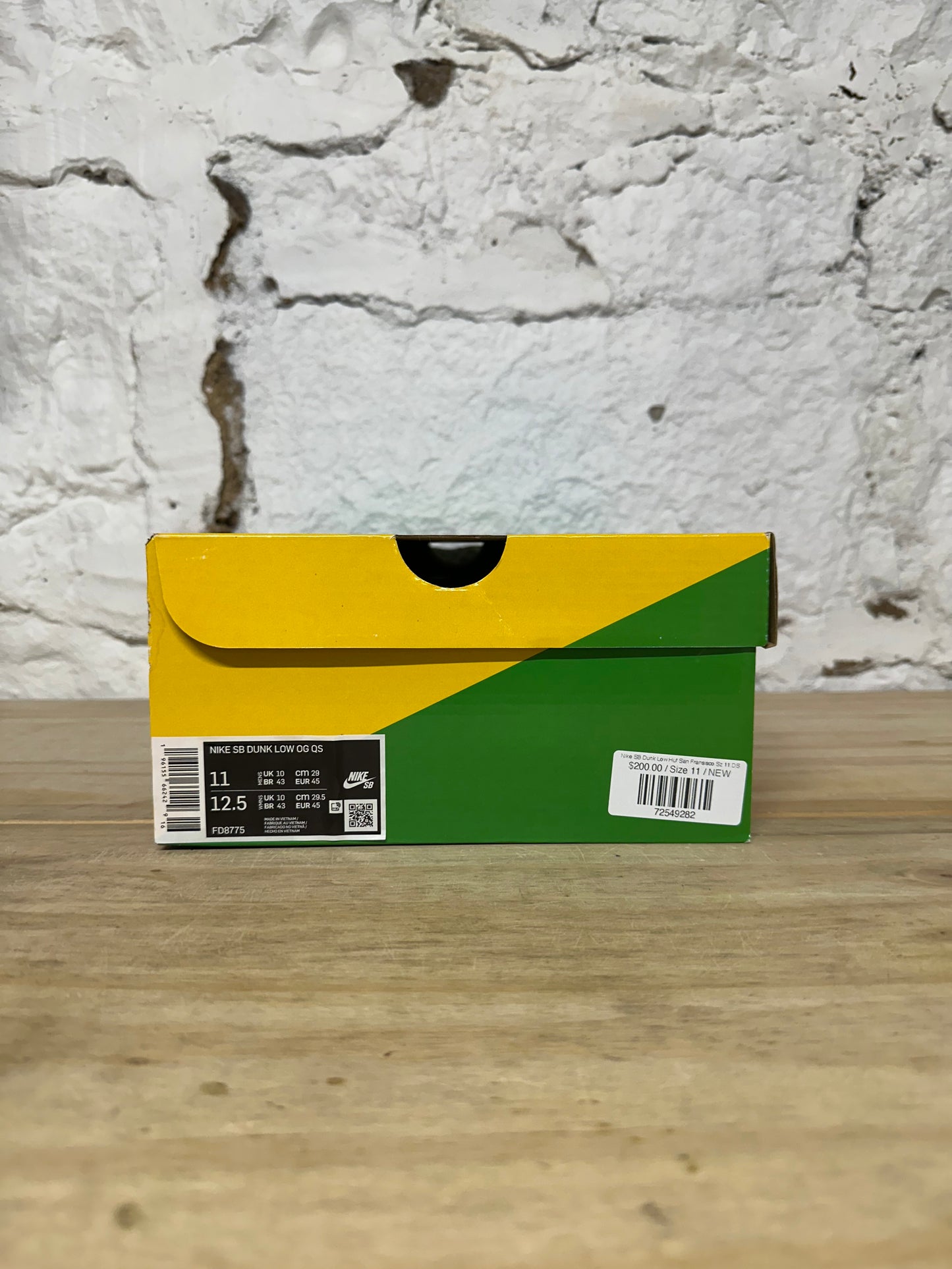 Nike SB Dunk Low Huf San Francisco Sz 11 DS