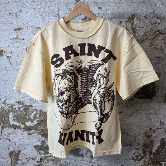 Saint Vanity Brown Griffin Cream T-Shirt
