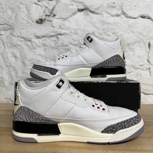 Air Jordan 3 White Cement Reimagined Sz 10