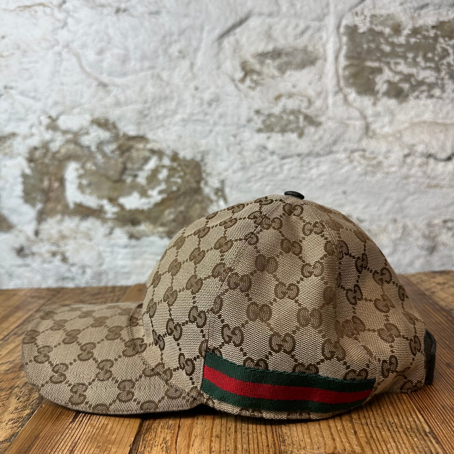 Gucci Tan GG Monogram Hat Sz XXL