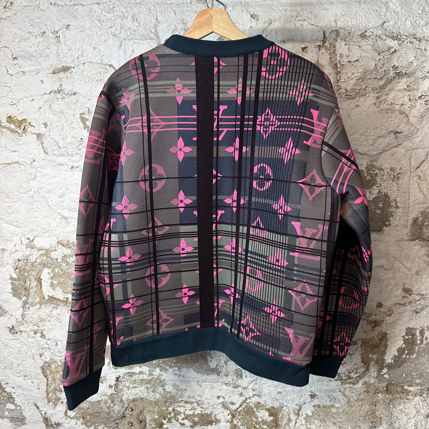 Louis Vuitton Jacquard Pink Monogram Crewneck Sz M