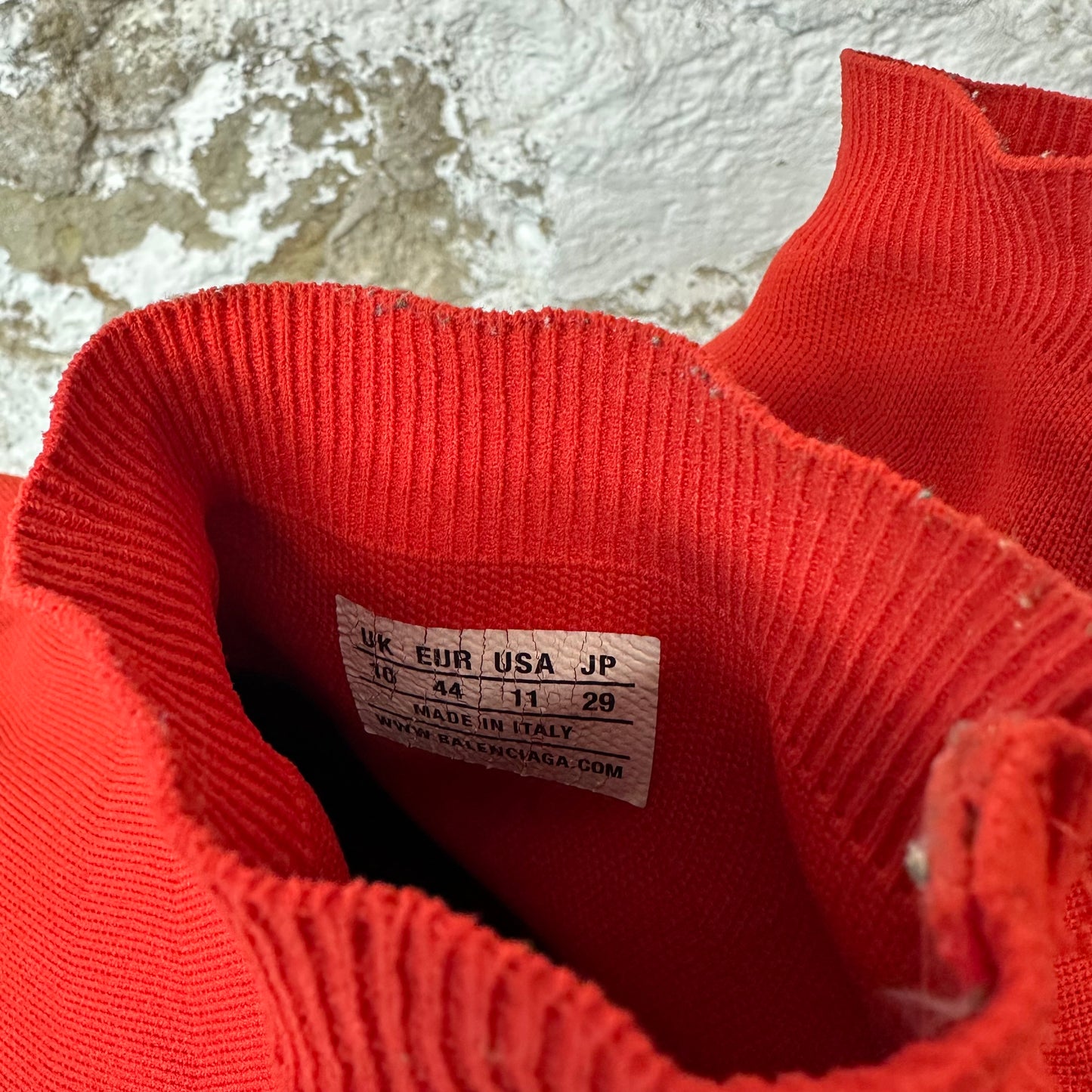 Balenciaga Red White Sock Runner Sz 11 (44) No Box