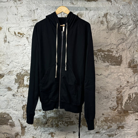 Rick Owens DRKSDHW Zip Up Hoodie Black Sz XXL