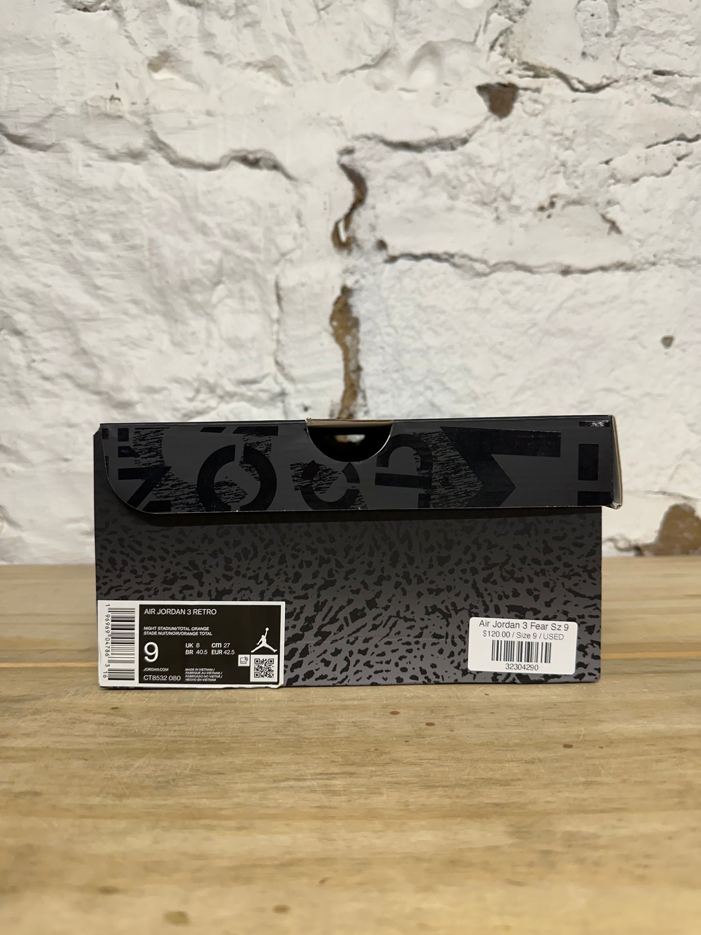 Air Jordan 3 Fear Sz 9