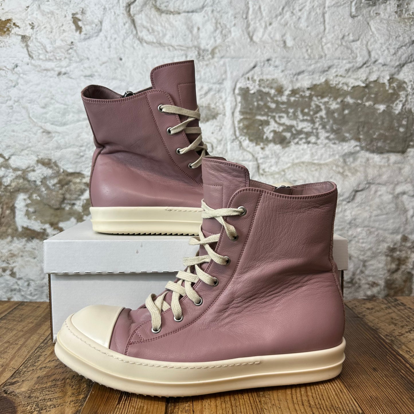 Rick Owens High Dusty Pink Milk Sneaker Sz 10 (43)