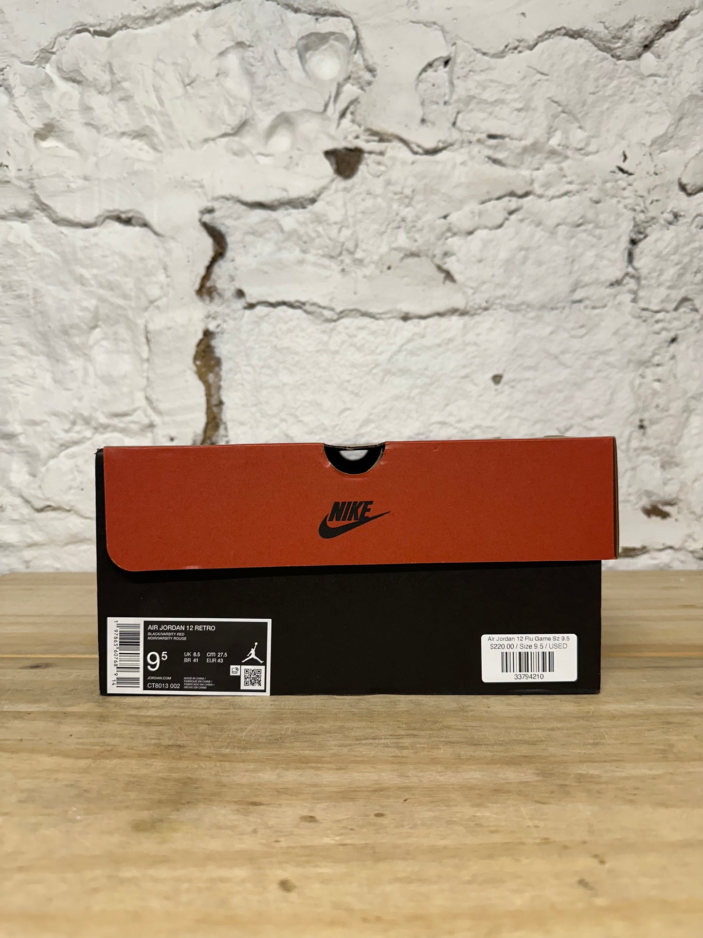 Air Jordan 12 Flu Game Sz 9.5