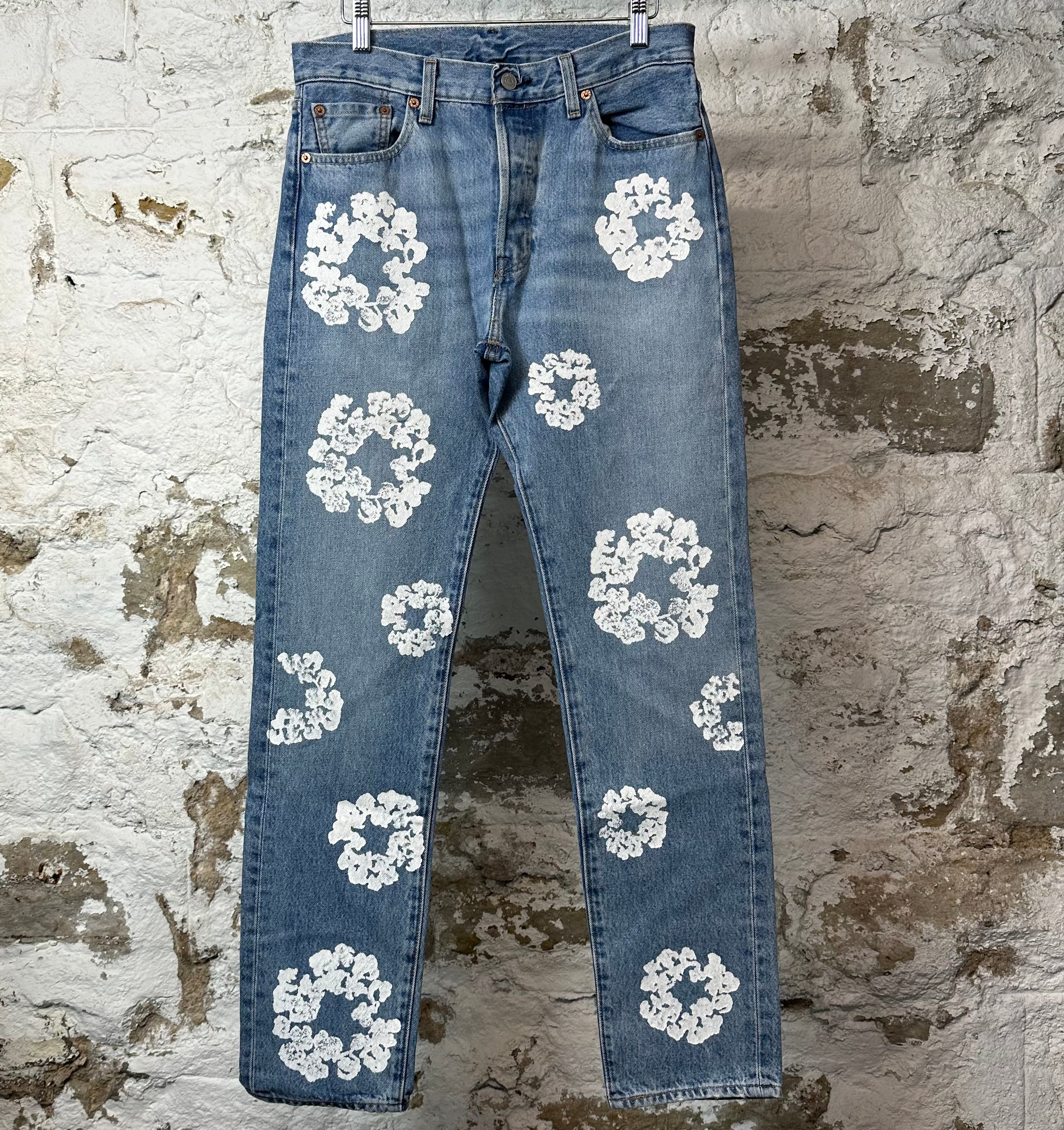 Denim Tears White CW Blue Denim Jeans Sz 30