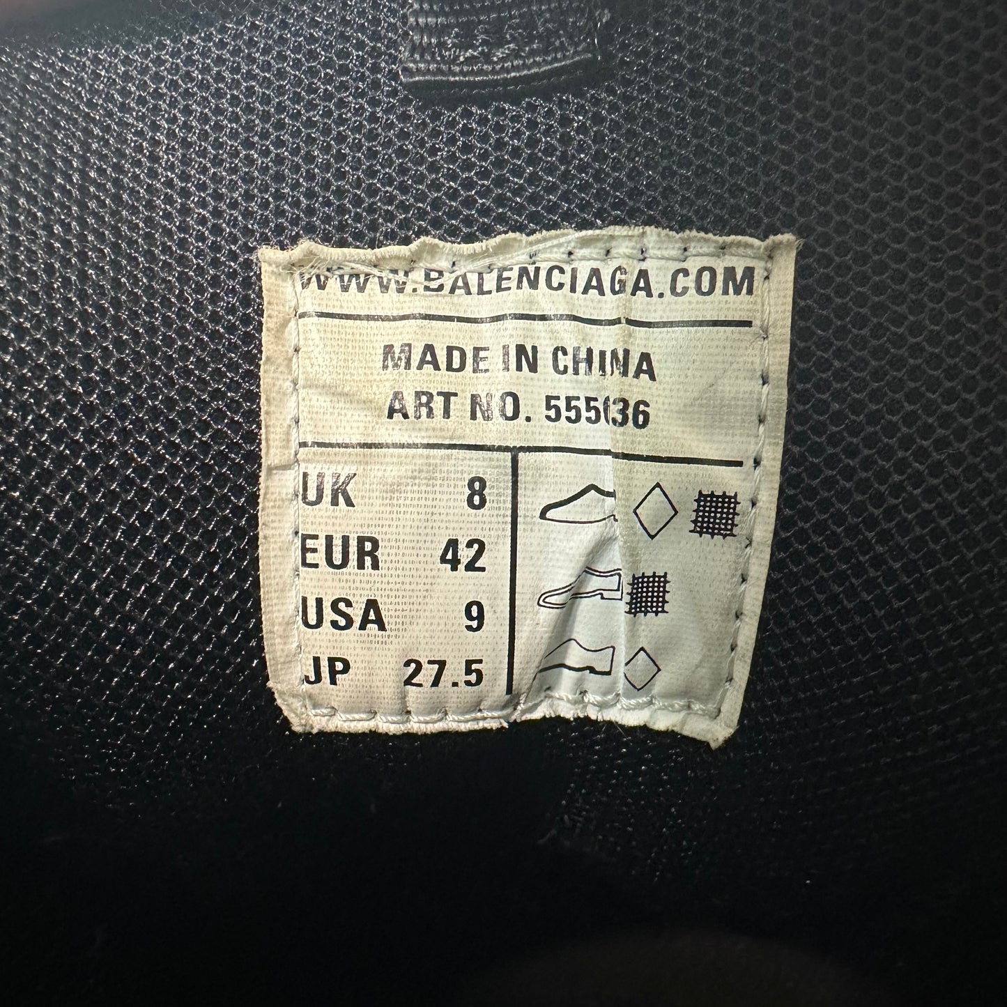 Balenciaga Track Runner Triple Black LED Sneaker Sz 9 (42)