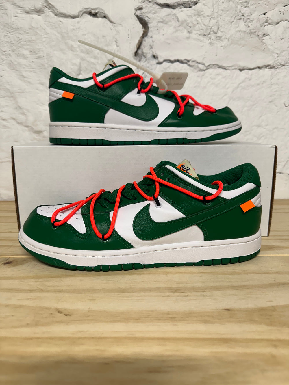 Nike Dunk Low Off-White Pine Green Sz 9