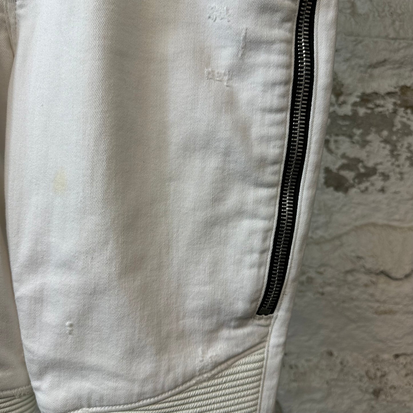 Amiri MX2 White Patch White Denim Jeans Sz 31