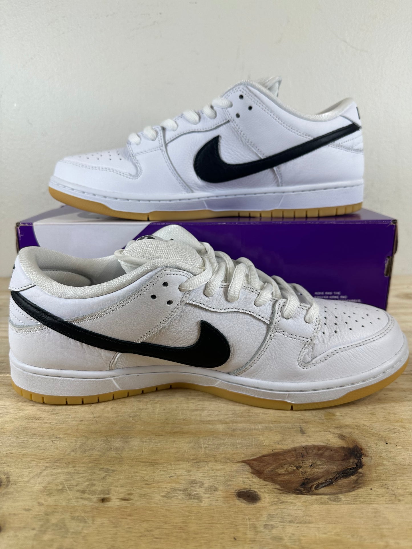 Nike SB Dunk Low Pro White Gum Sz 13 DS
