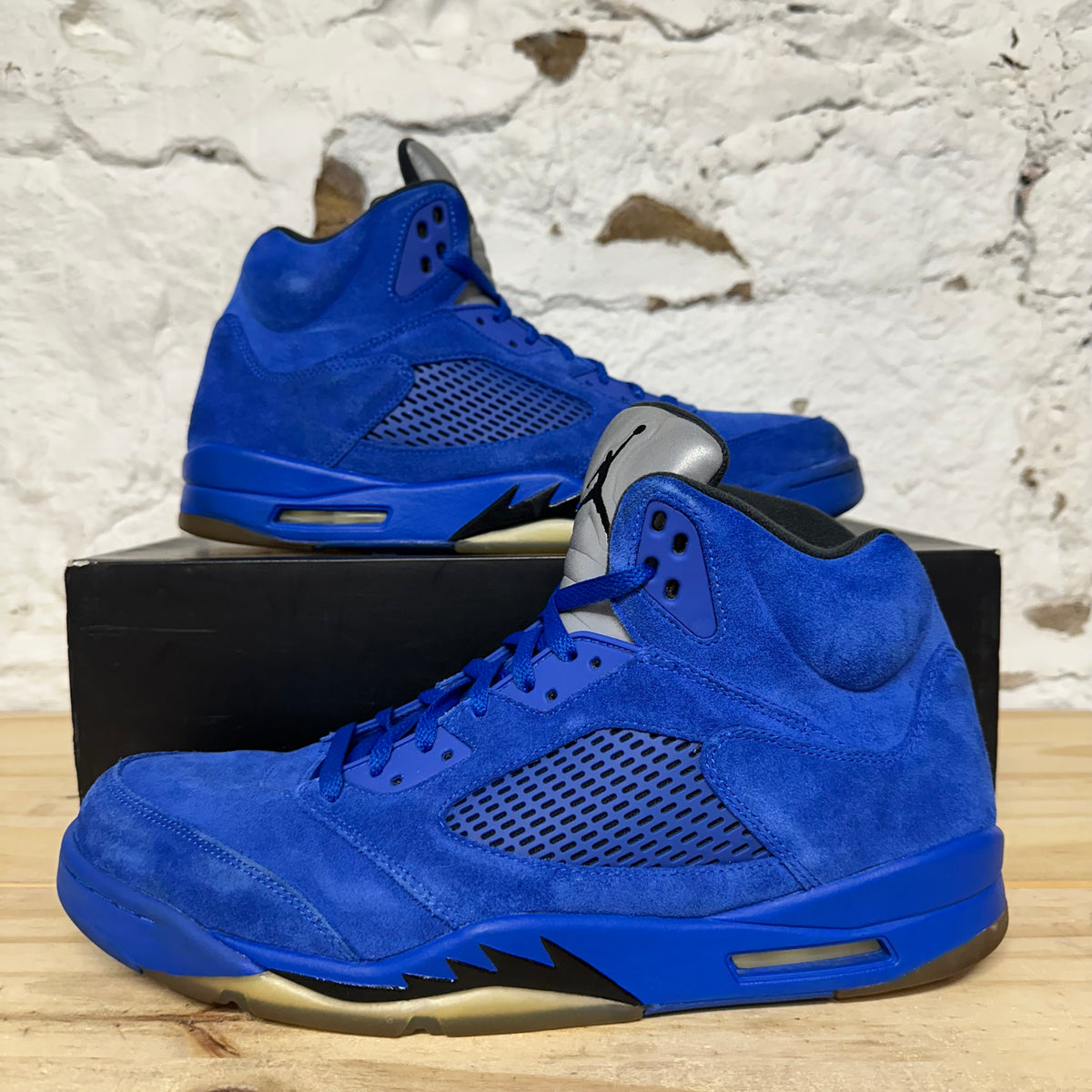 Air Jordan 5 Blue Suede Sz 14