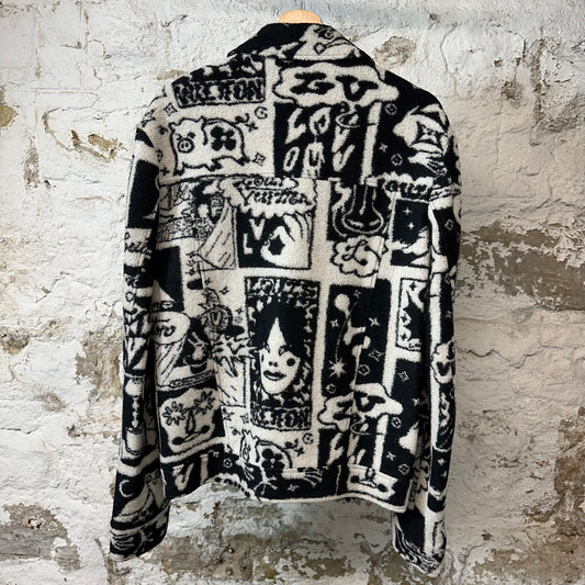 Louis Vuitton Comics Trucker Jacket Black White Sz L