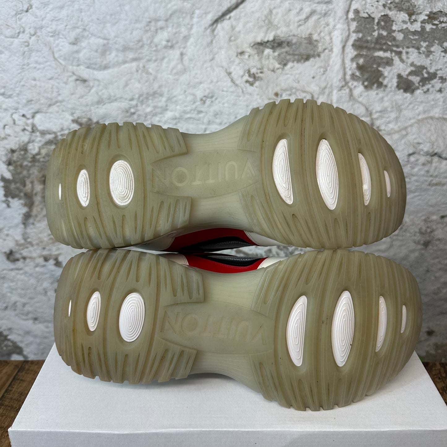 Louis Vuitton Red Black White Pulse Sneaker Sz 10 (8.5LV) No Box