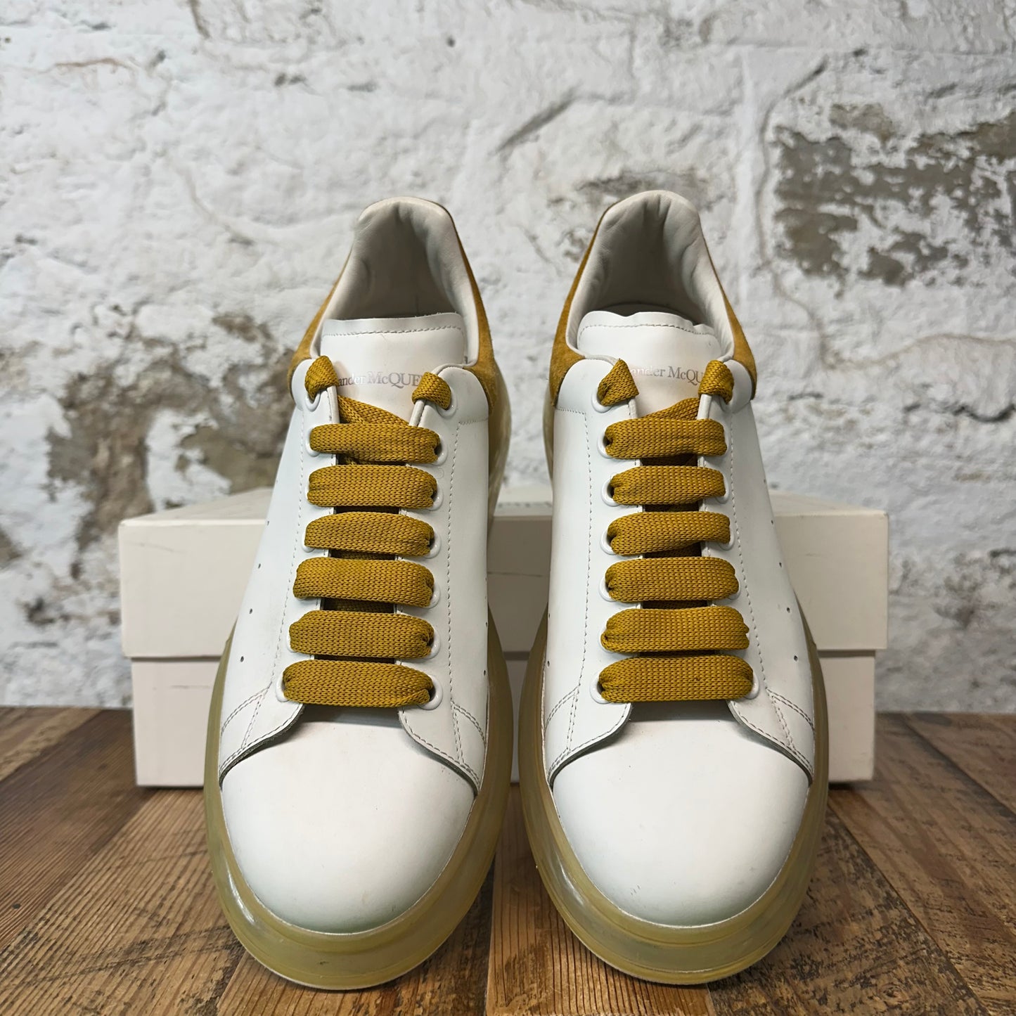 Alexander Mcqueen Mineral Yellow Tab White Sneaker Sz 10 (43)