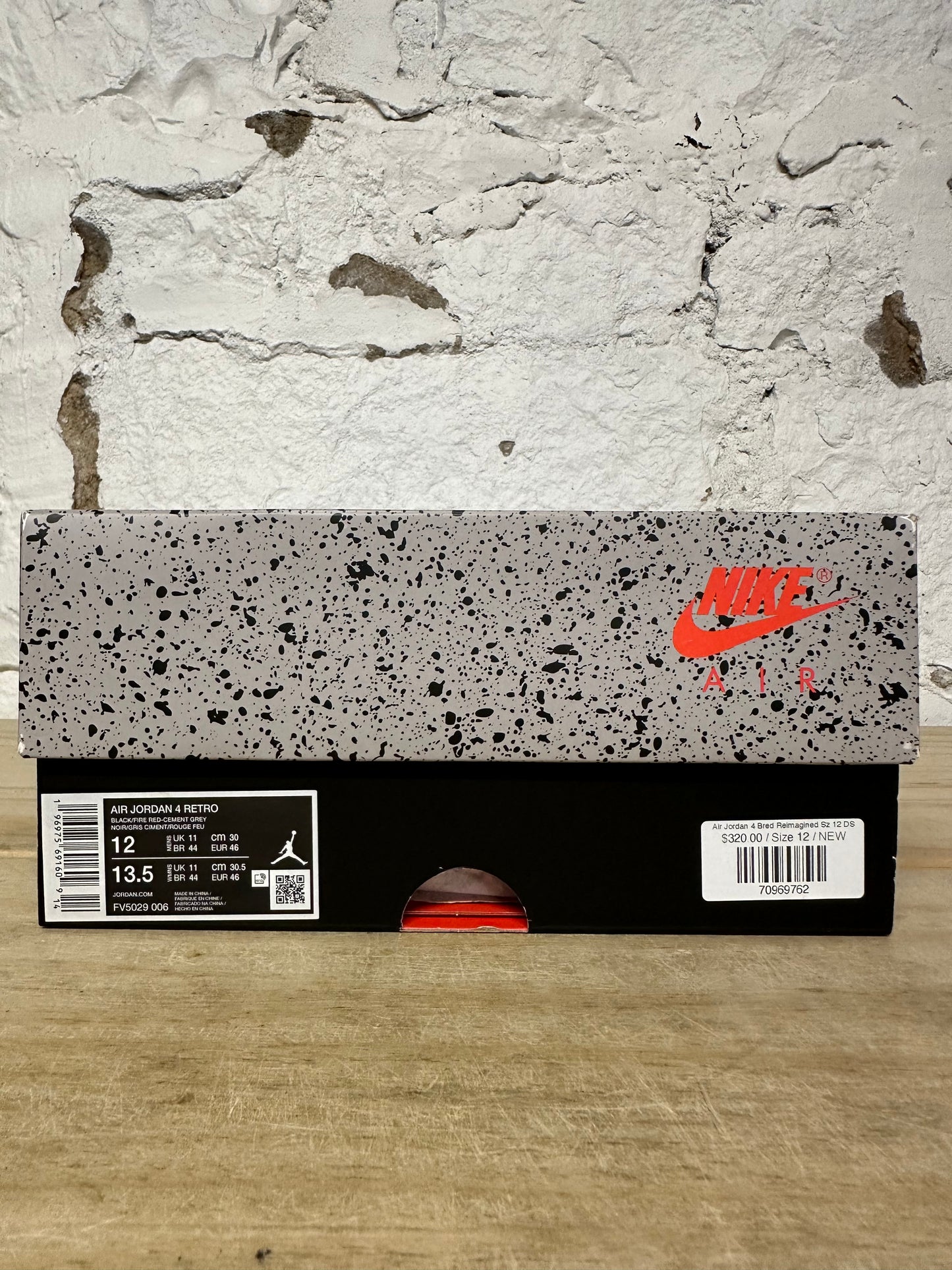Air Jordan 4 Bred Reimagined Sz 12 DS