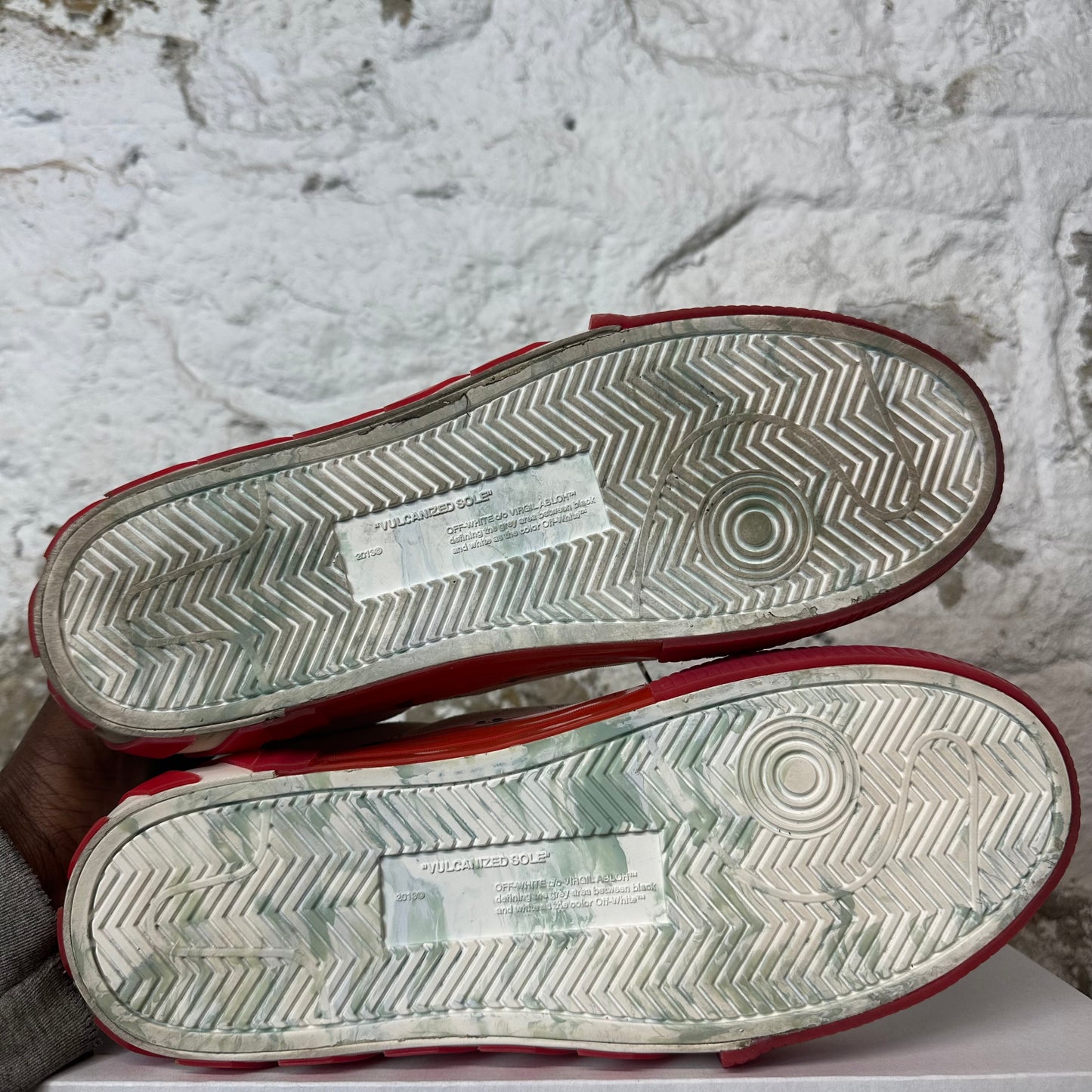 Off-White Tan Red Vulc Sneaker Sz 10 (43)