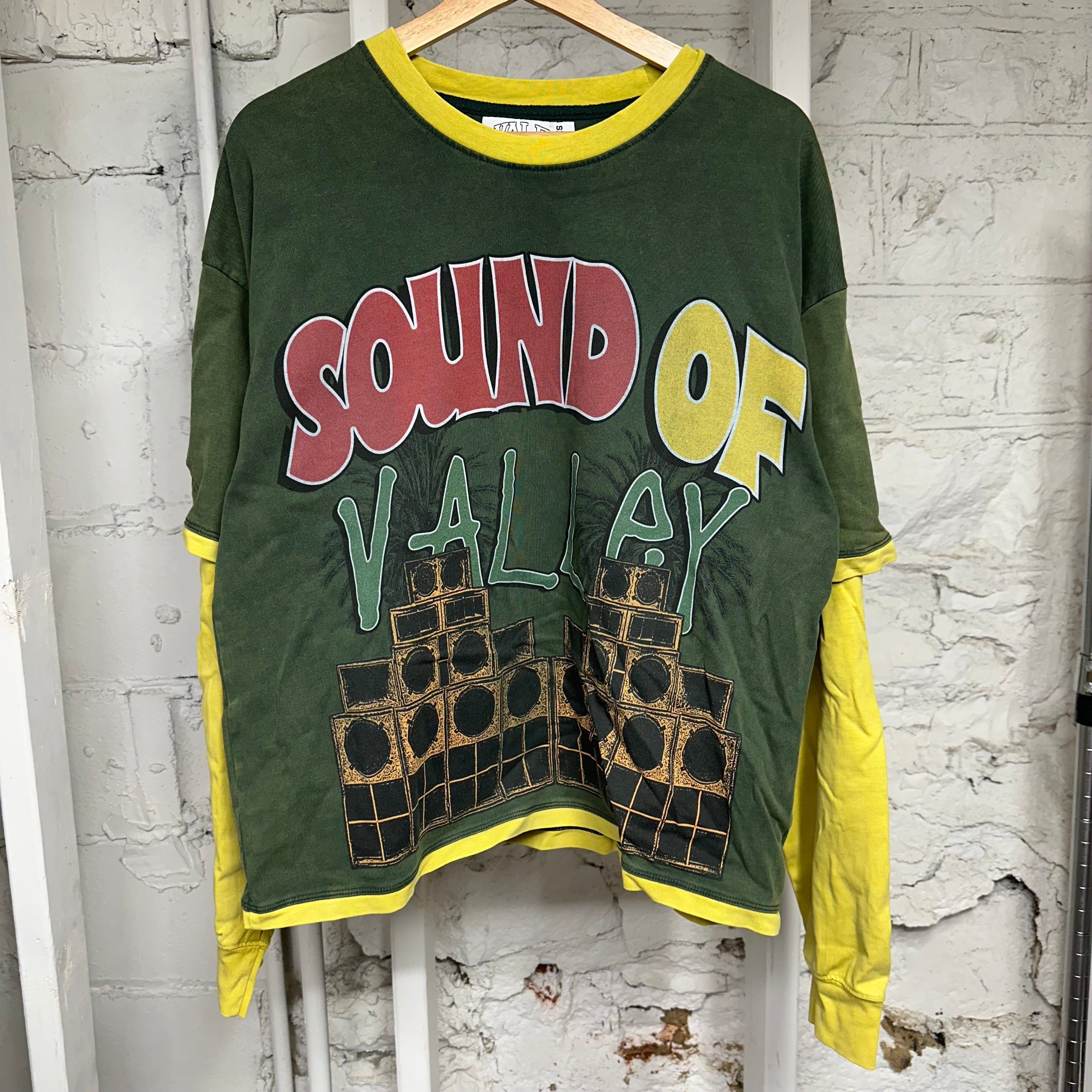 Vale Sound Of Valley Green Long Sleeve T-Shirt Sz S