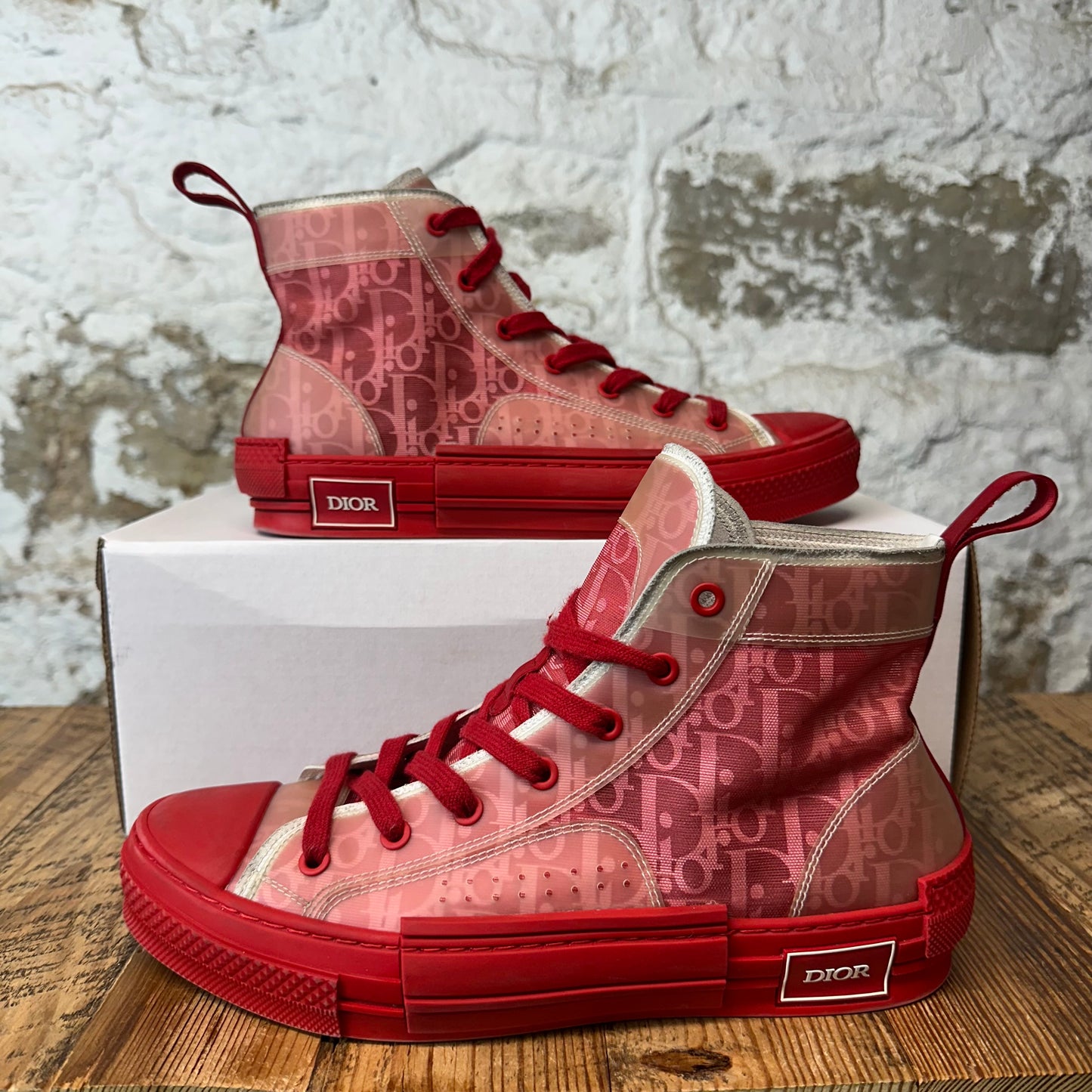 Dior B23 High Red Oblique Sneaker Sz 8 (41)