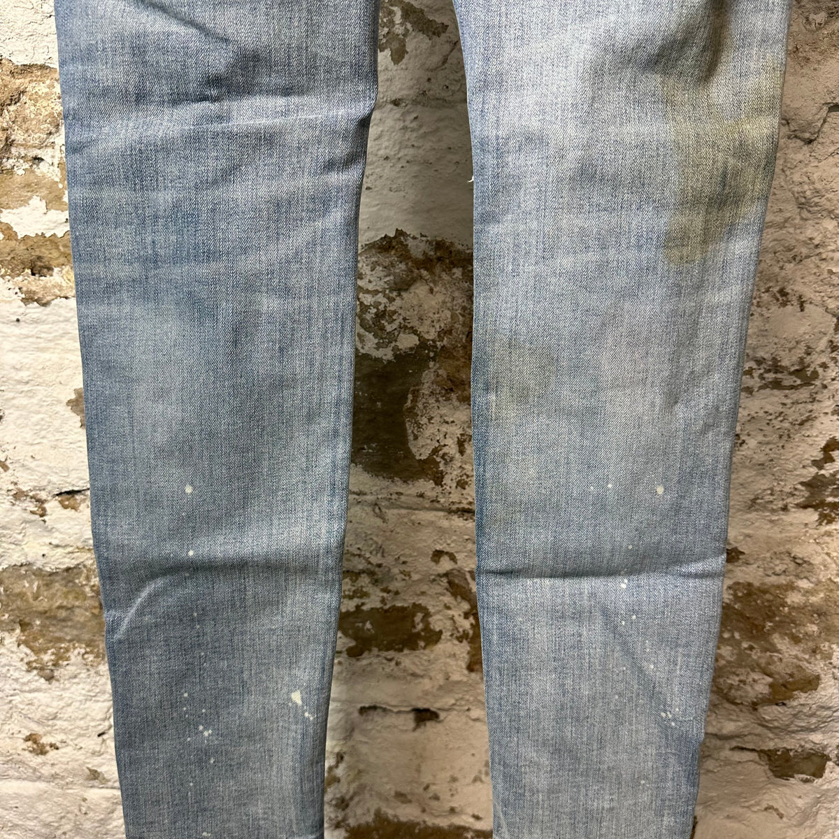 Amiri Black Old English Spell Blue Denim Jeans Sz 33