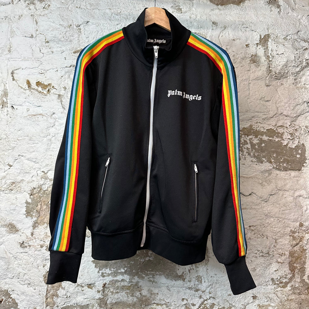 Palm Angels Rainbow Black Track Jacket Sz M
