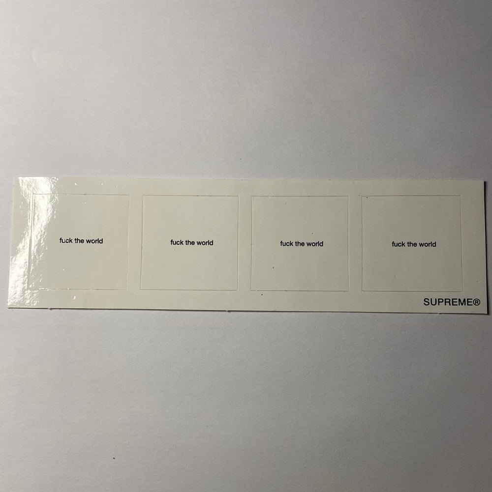 Supreme Fuck The World Mini Sticker