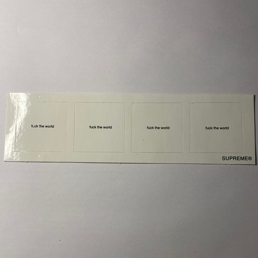 Supreme Fuck The World Mini Sticker