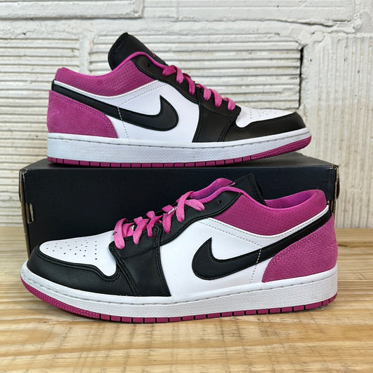 Air Jordan 1 Low Black Active Fuchsia Sz 9.5