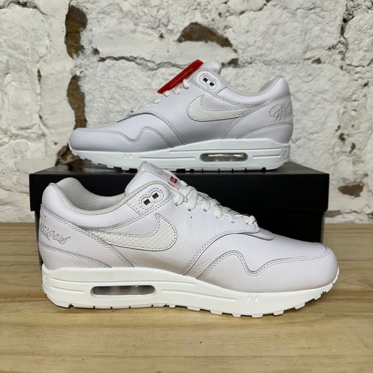 Nike Air Max 1 87 Supreme Triple White Sz 10.5 DS
