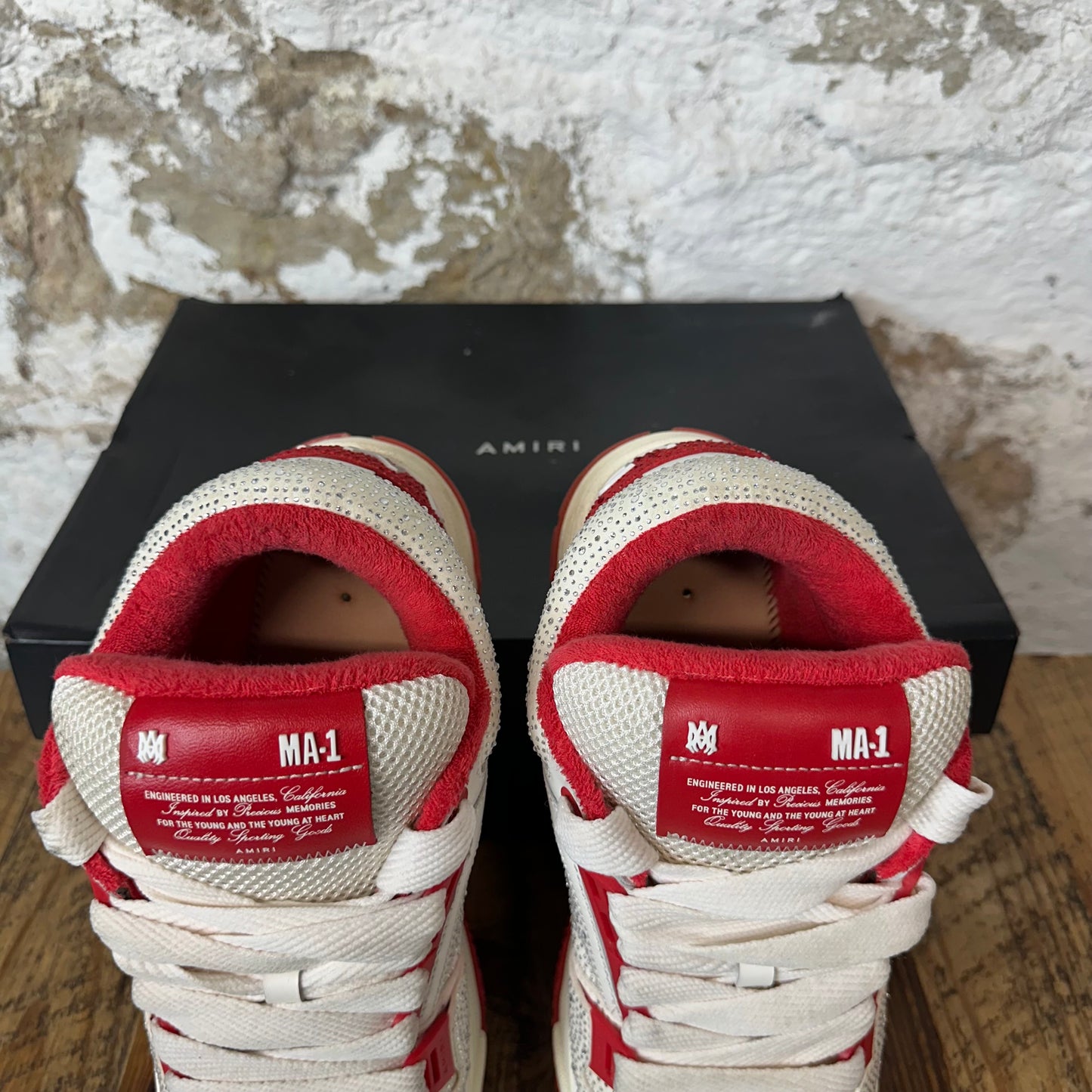 Amiri MA-1 Crystal Red White Cream Sneaker Sz 10 (43)