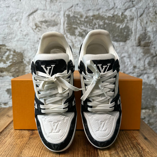 Louis Vuitton Black White Trainer Sneaker Sz 6 (38)