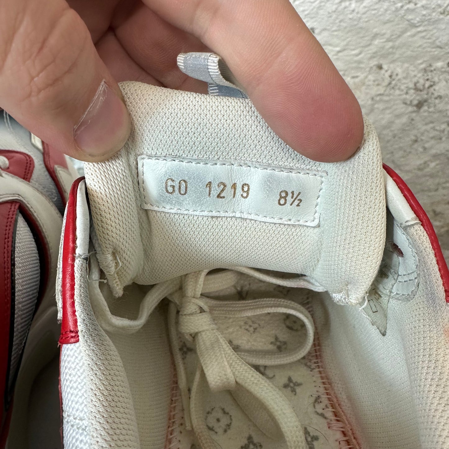 Louis Vuitton Red Black White Pulse Sneaker Sz 10 (8.5LV) No Box