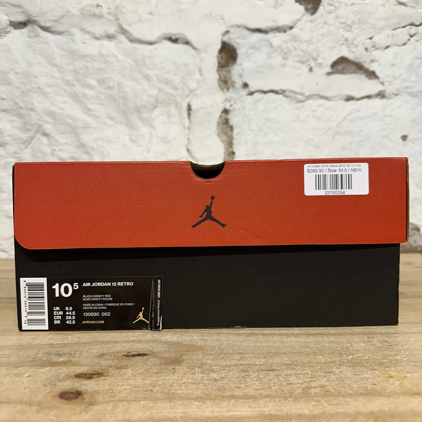 Air Jordan 12 Flu Game (2016) Sz 10.5 DS