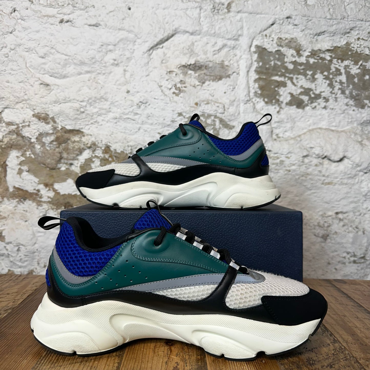 Dior B22 Green White Black Sneaker Sz 13 (46)