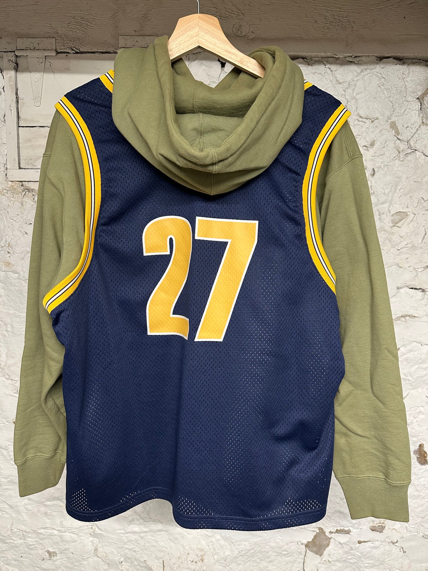 Supreme Basketball Jersey Olive Hoodie Sz S