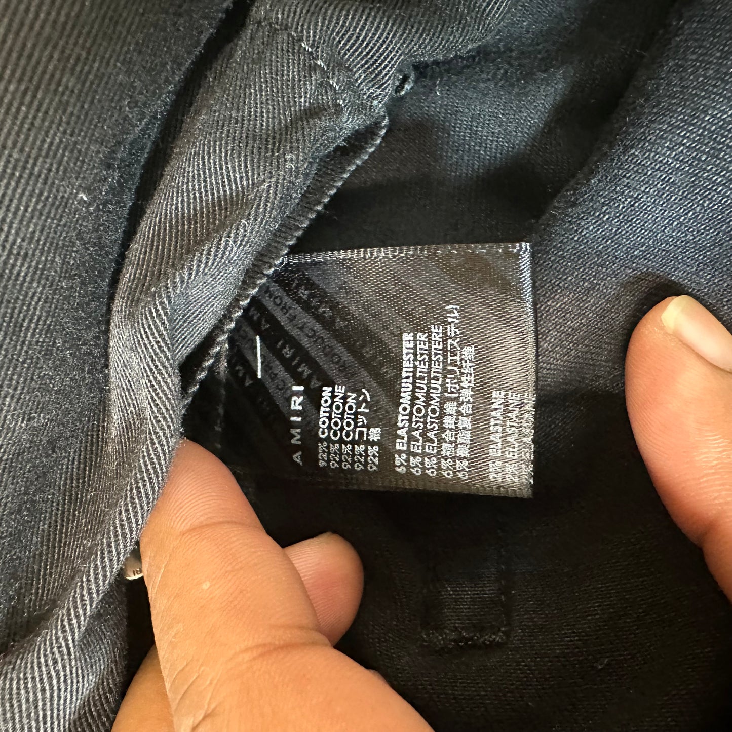 Amiri Plain Faded Black DIstressed Denim Jeans Sz 30