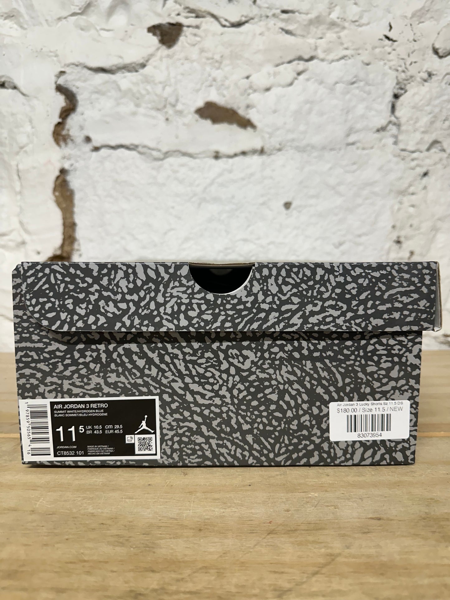 Air Jordan 3 Lucky Shorts Sz 11.5 DS